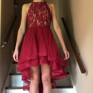 High-Low Halter Homecoming Dress